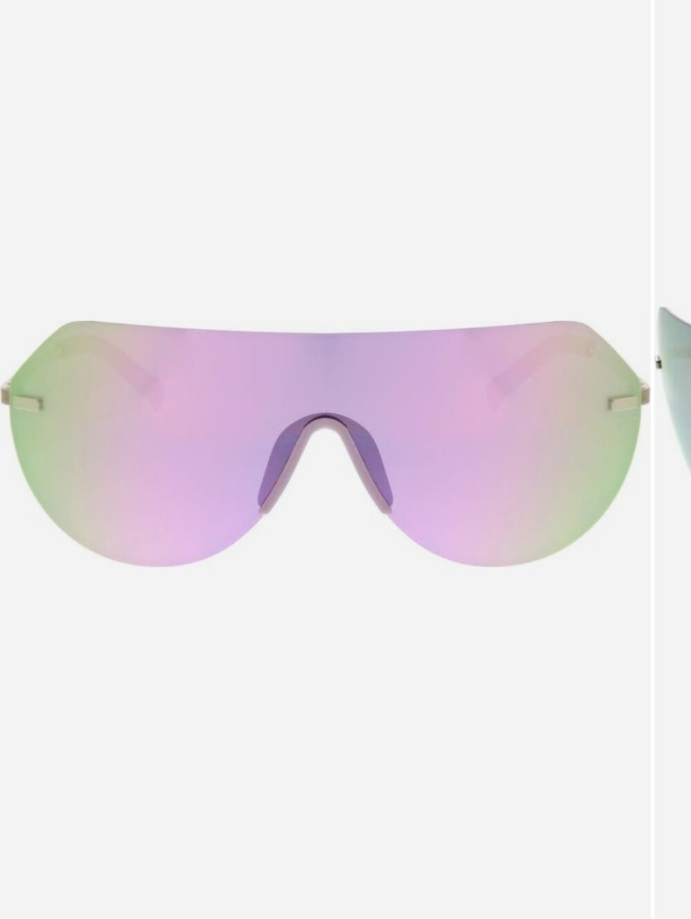 Hurley Angled Sheild Sunglasses In Lilac/Silver